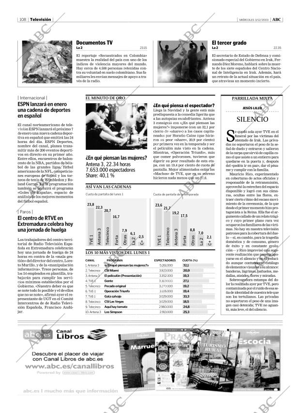 ABC MADRID 03-12-2003 página 108
