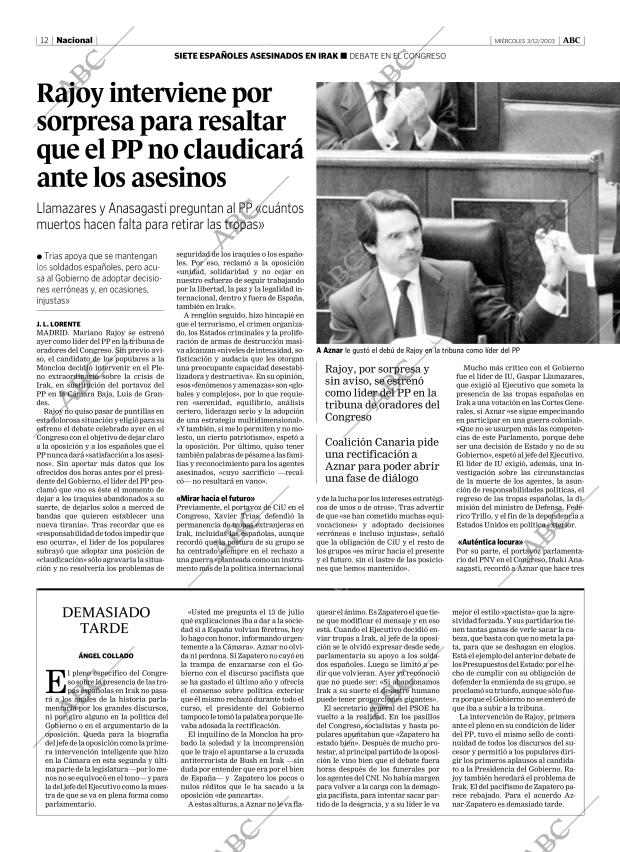 ABC MADRID 03-12-2003 página 12