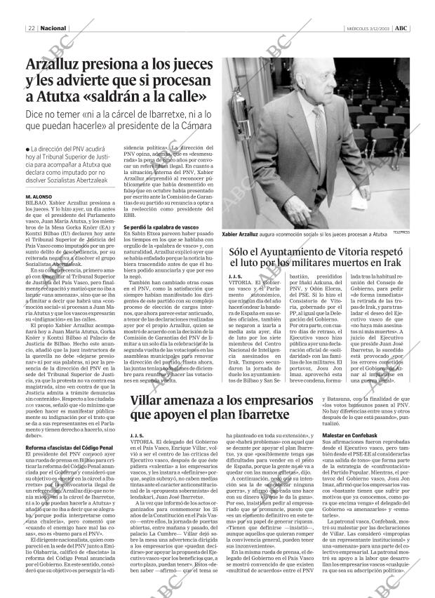 ABC MADRID 03-12-2003 página 22