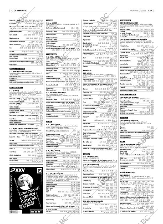 ABC MADRID 03-12-2003 página 70