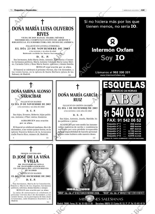 ABC MADRID 03-12-2003 página 76