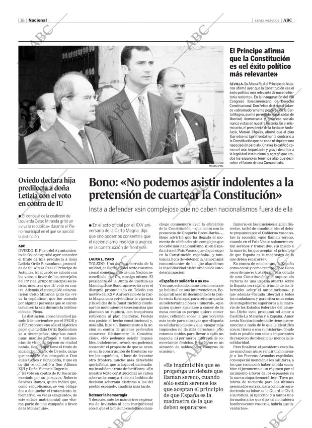 ABC MADRID 04-12-2003 página 18