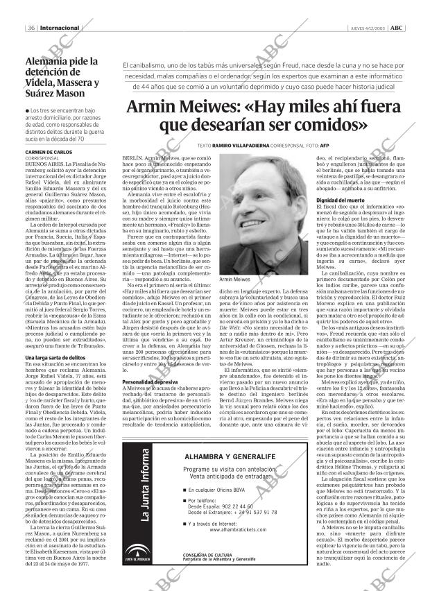 ABC MADRID 04-12-2003 página 36
