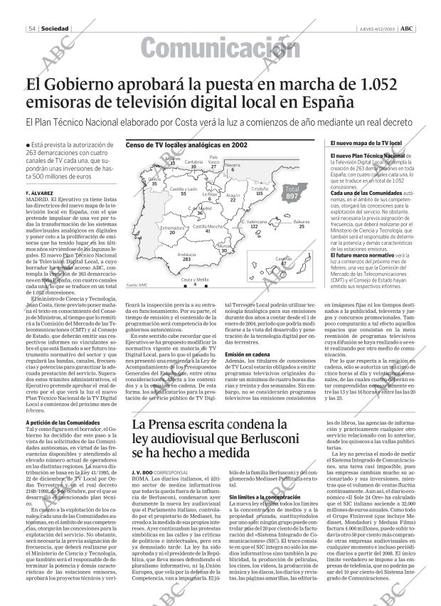 ABC MADRID 04-12-2003 página 54