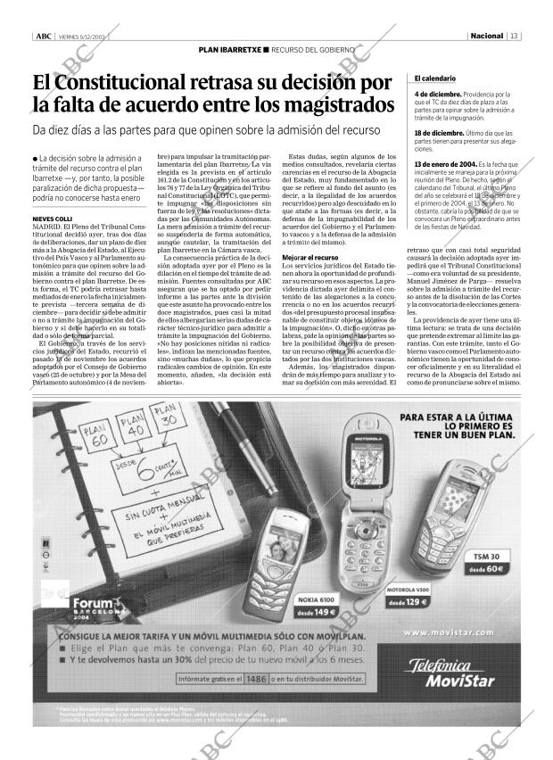 ABC MADRID 05-12-2003 página 13