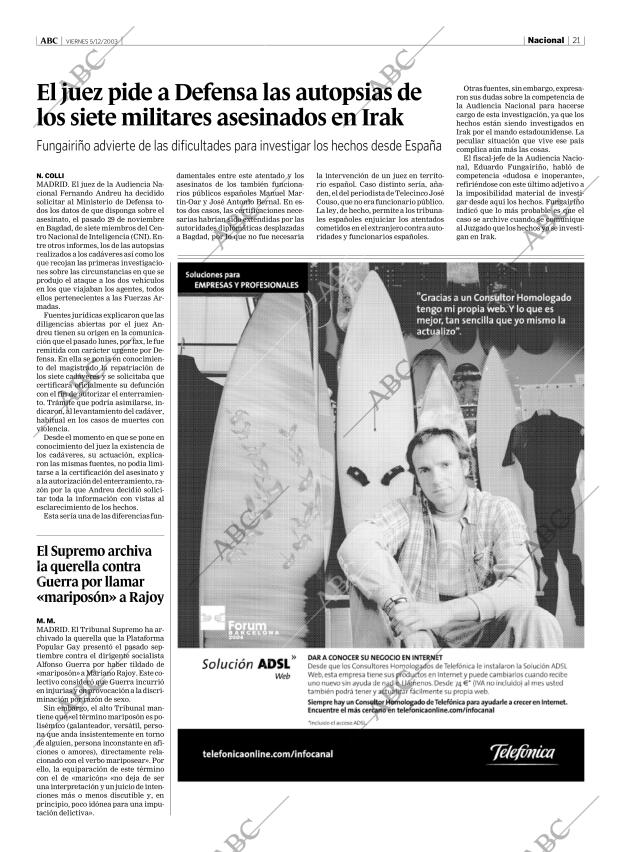 ABC MADRID 05-12-2003 página 21