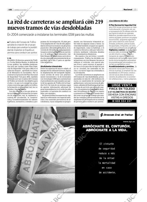 ABC MADRID 05-12-2003 página 23
