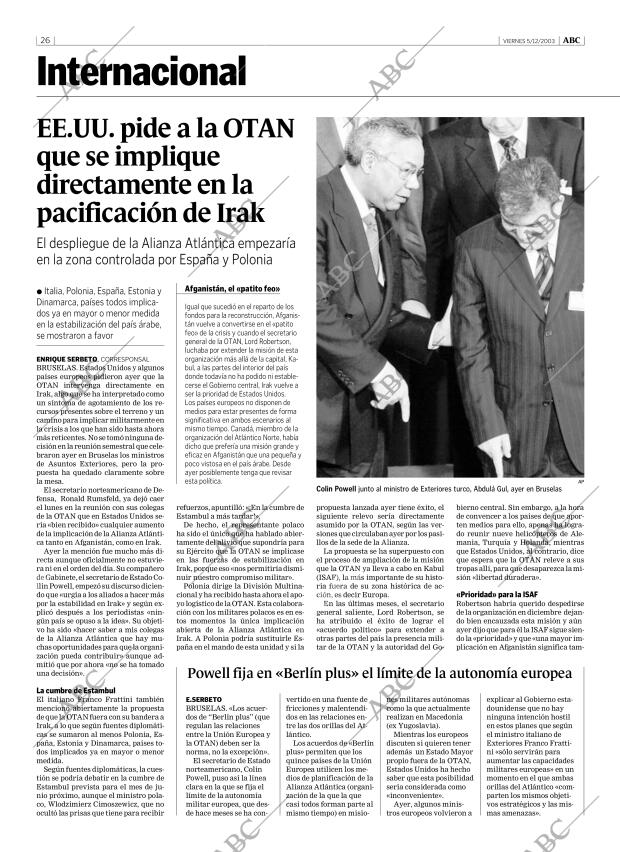 ABC MADRID 05-12-2003 página 26