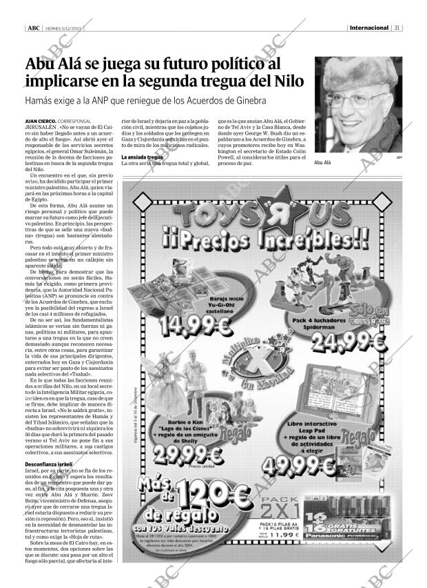 ABC MADRID 05-12-2003 página 31