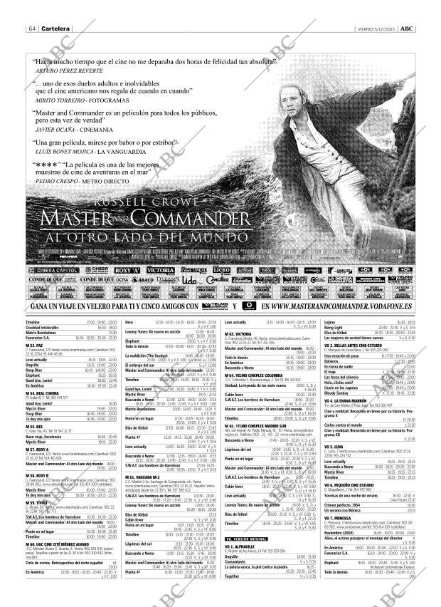 ABC MADRID 05-12-2003 página 64