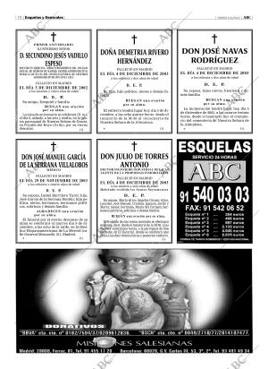ABC MADRID 05-12-2003 página 74