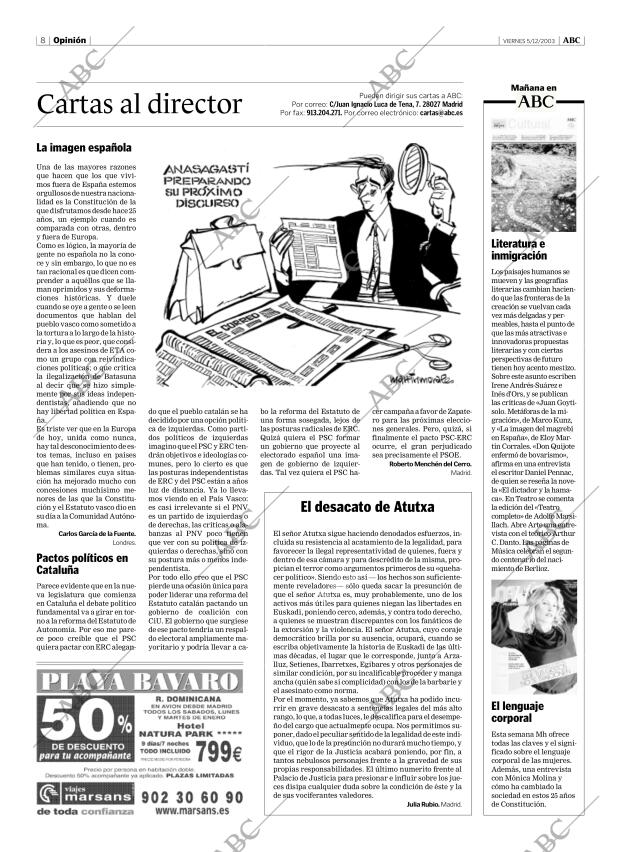 ABC MADRID 05-12-2003 página 8