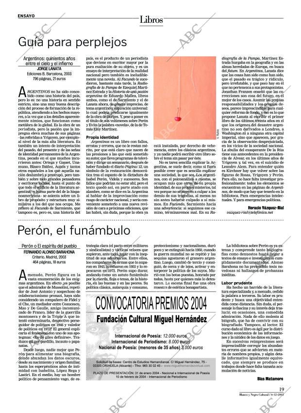 CULTURAL MADRID 06-12-2003 página 19