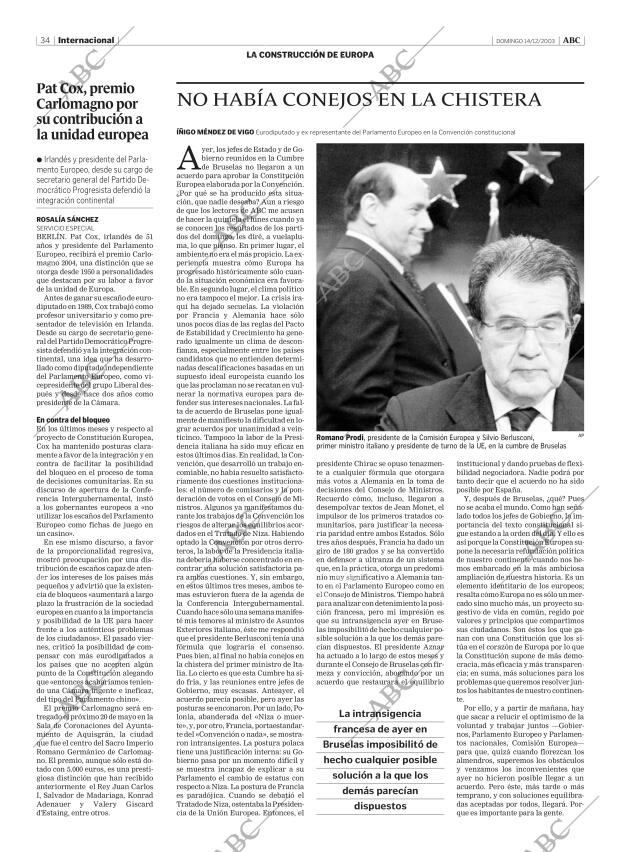 ABC MADRID 14-12-2003 página 34