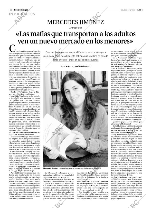 ABC MADRID 14-12-2003 página 56
