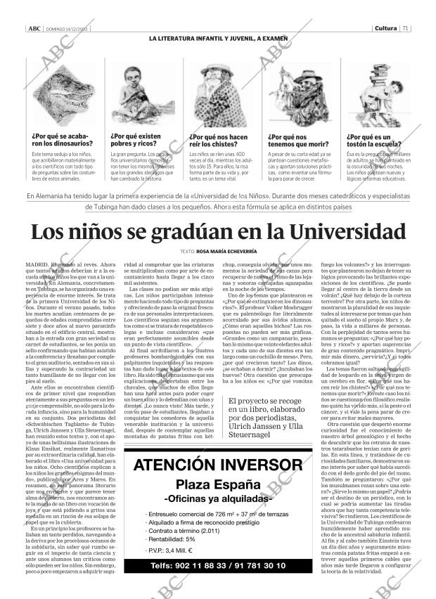 ABC MADRID 14-12-2003 página 71