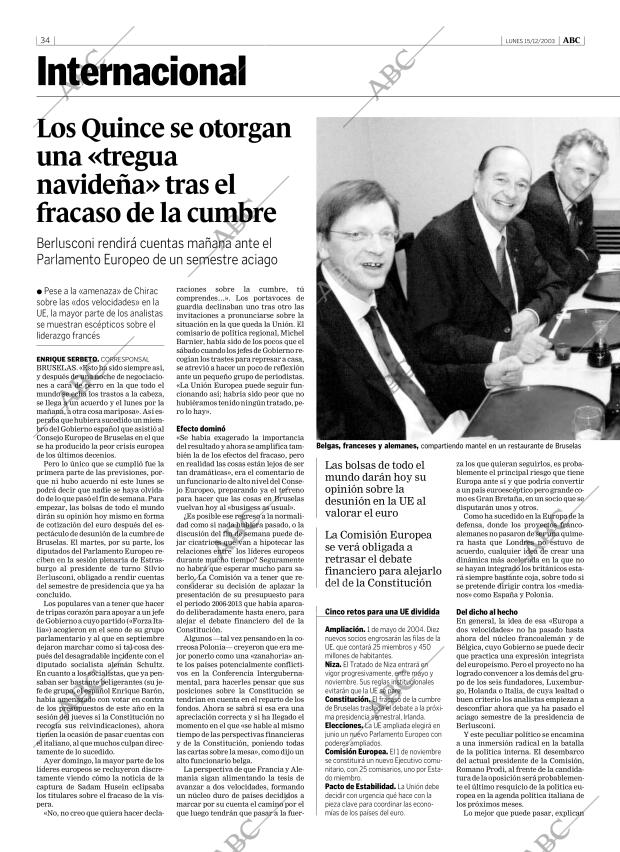 ABC MADRID 15-12-2003 página 34
