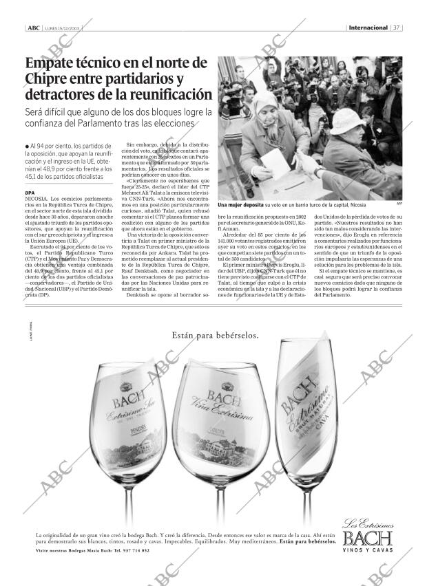ABC MADRID 15-12-2003 página 37