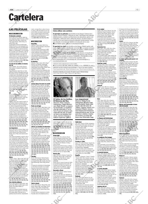 ABC MADRID 15-12-2003 página 61