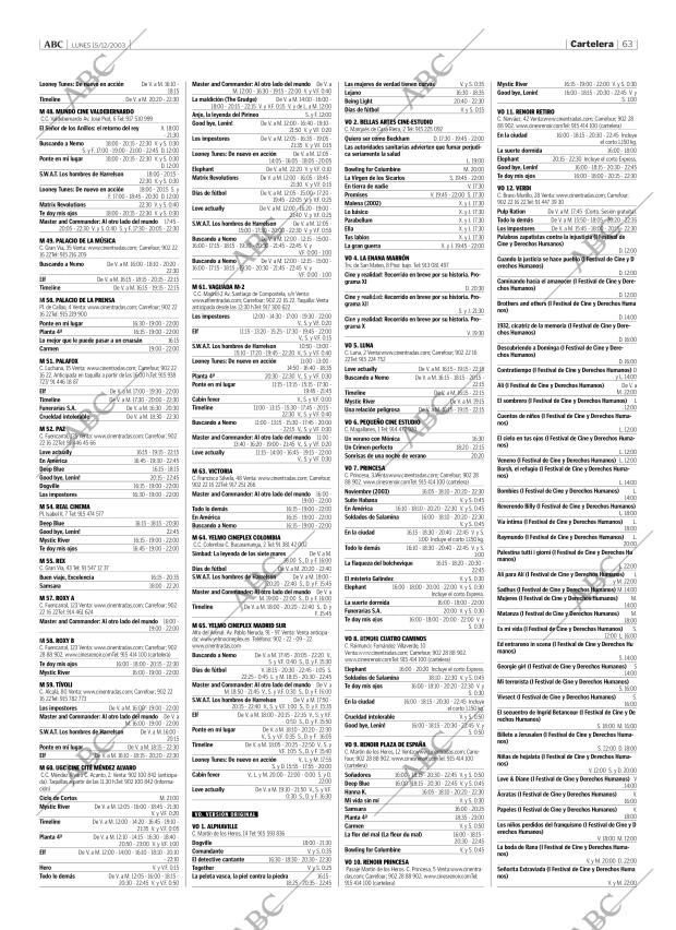 ABC MADRID 15-12-2003 página 63