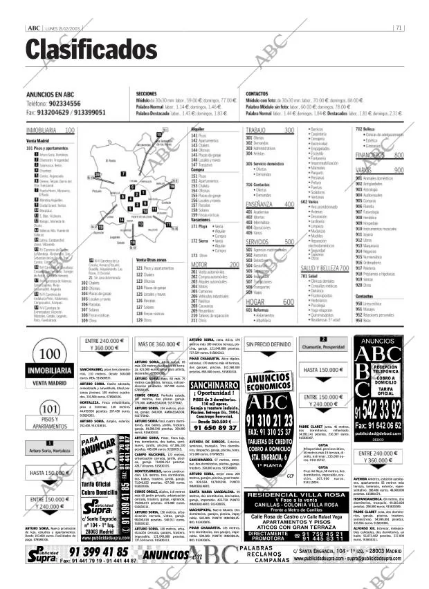 ABC MADRID 15-12-2003 página 71