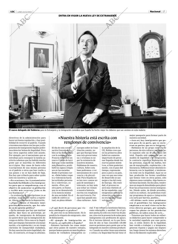 ABC MADRID 22-12-2003 página 17