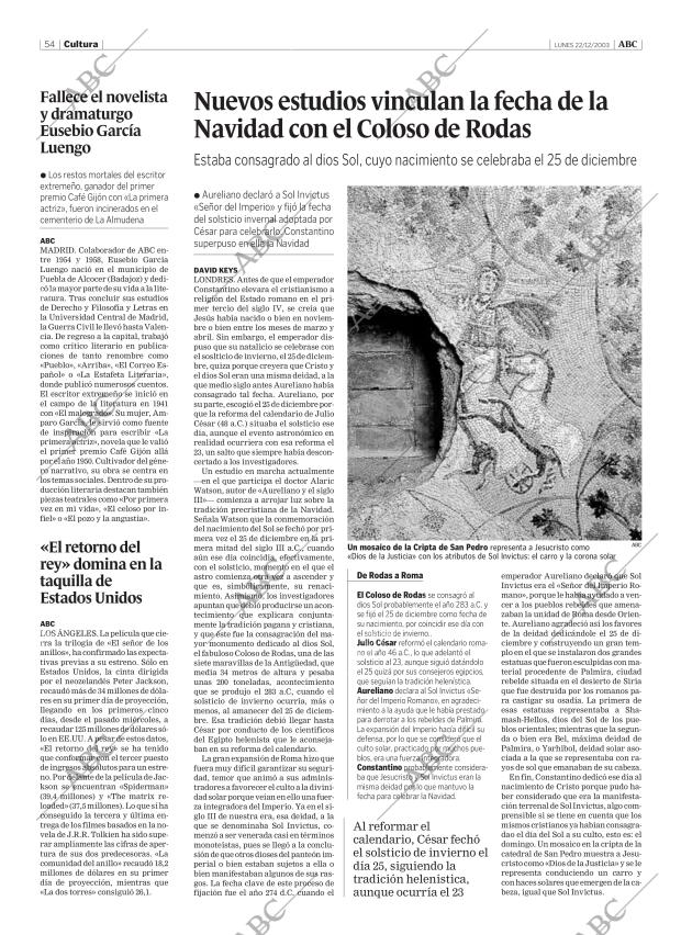 ABC MADRID 22-12-2003 página 54