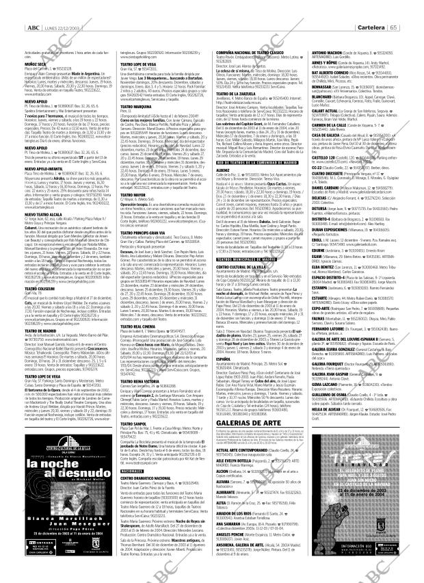 ABC MADRID 22-12-2003 página 65