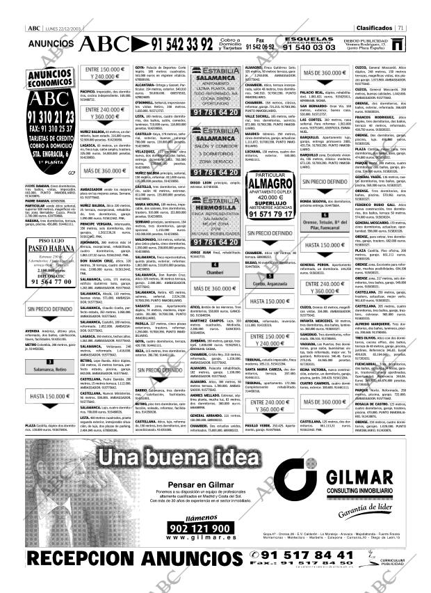 ABC MADRID 22-12-2003 página 71