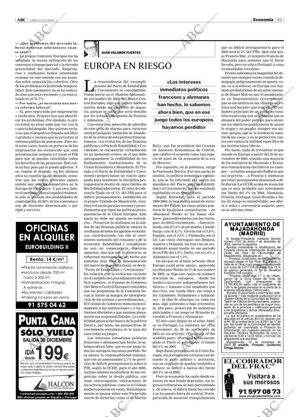 ABC MADRID 22-12-2003 página 83