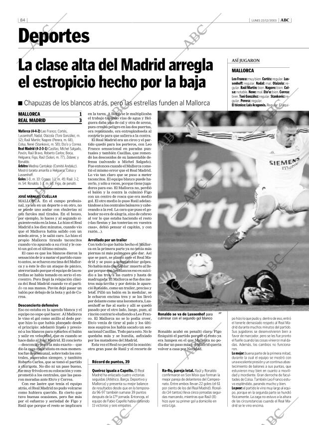 ABC MADRID 22-12-2003 página 84