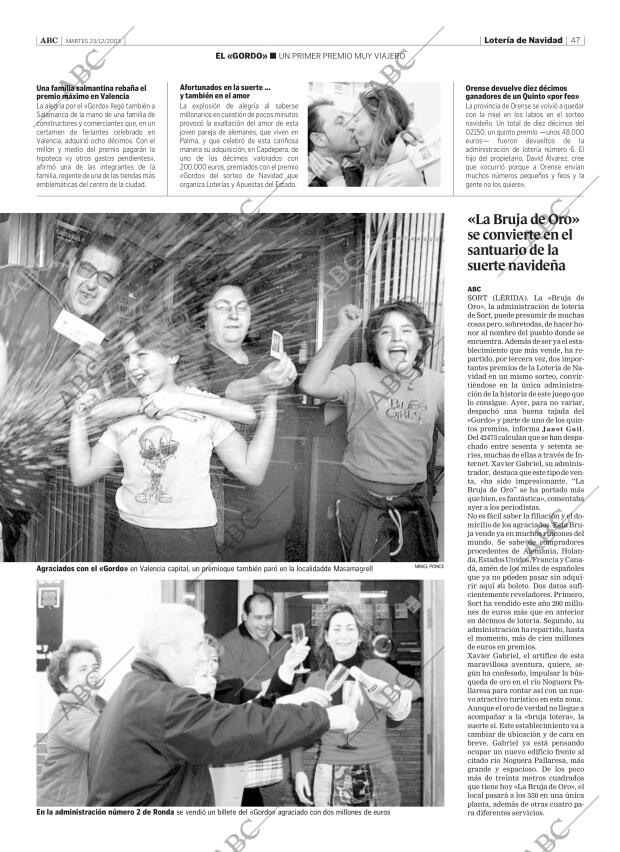 ABC SEVILLA 23-12-2003 página 47