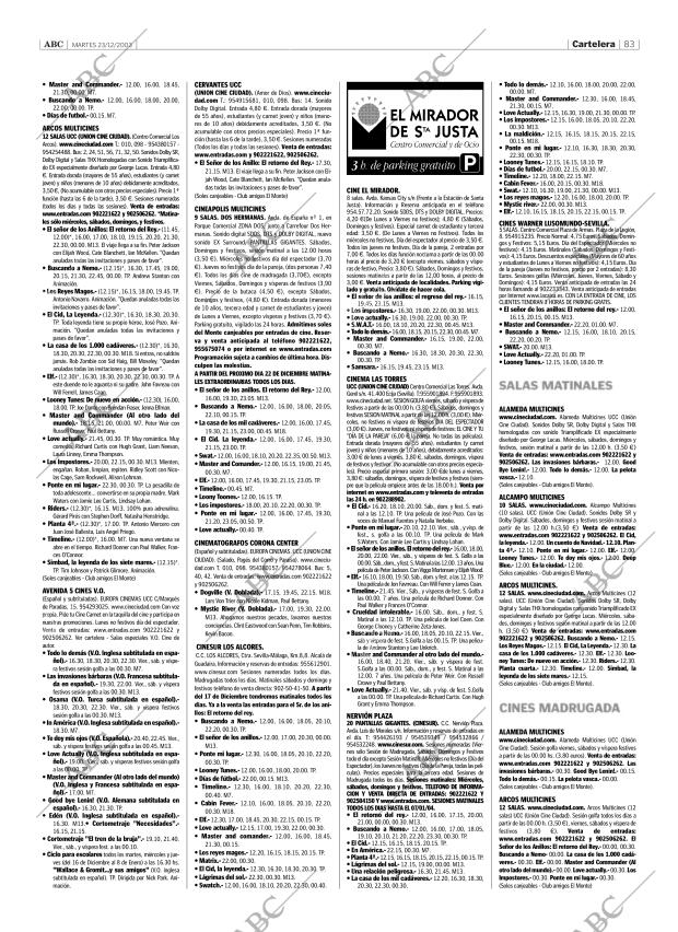 ABC SEVILLA 23-12-2003 página 83