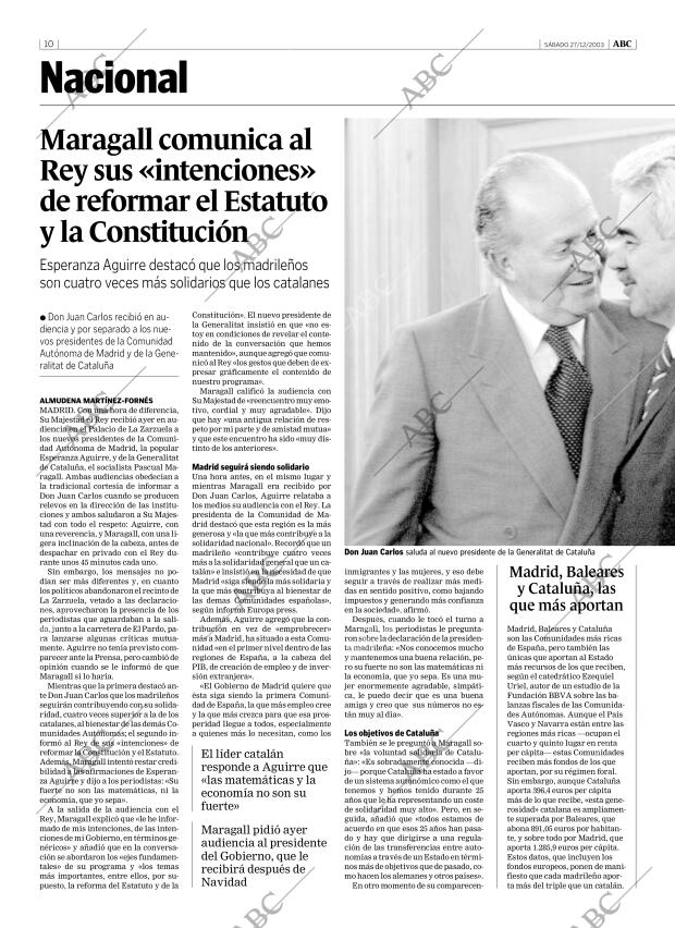 ABC MADRID 27-12-2003 página 10