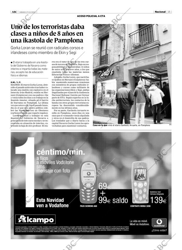 ABC MADRID 27-12-2003 página 15