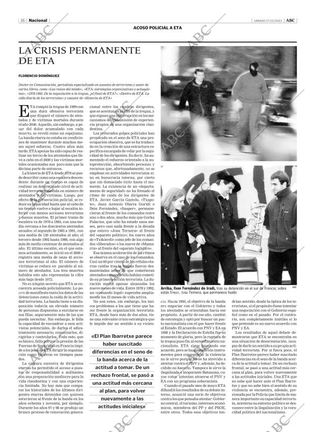 ABC MADRID 27-12-2003 página 16