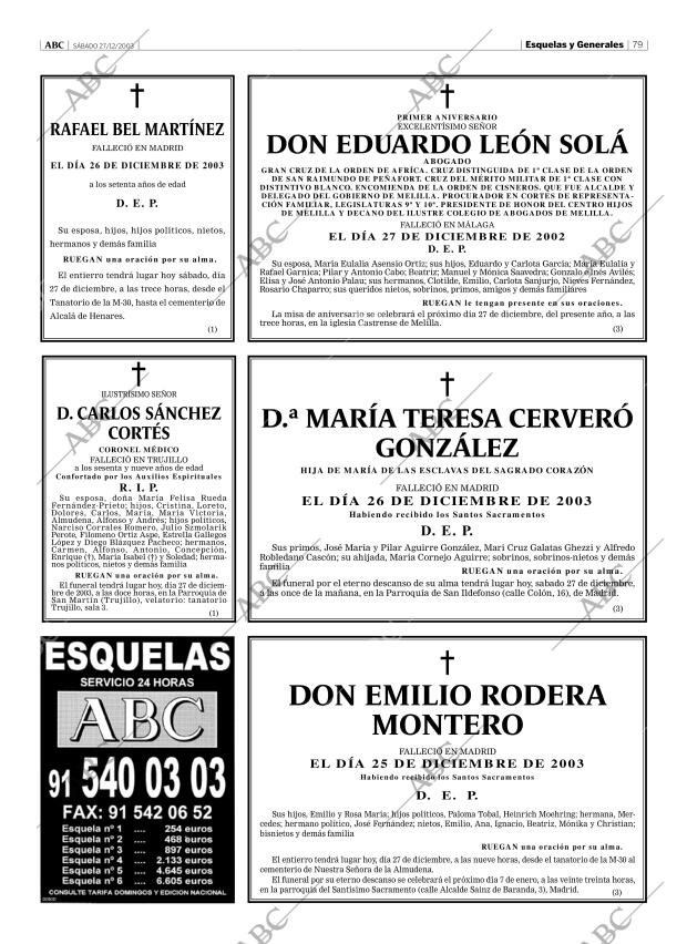 ABC MADRID 27-12-2003 página 79