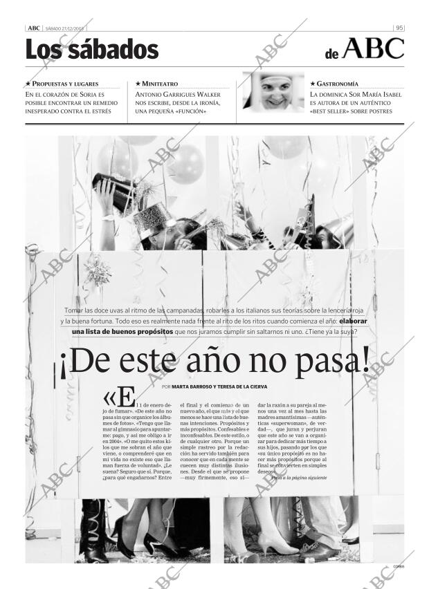 ABC MADRID 27-12-2003 página 95