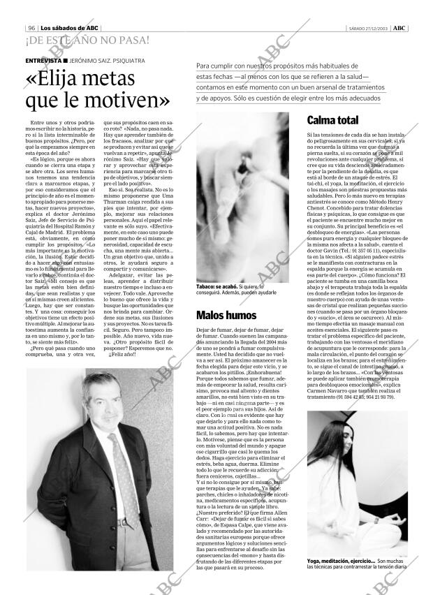 ABC MADRID 27-12-2003 página 96