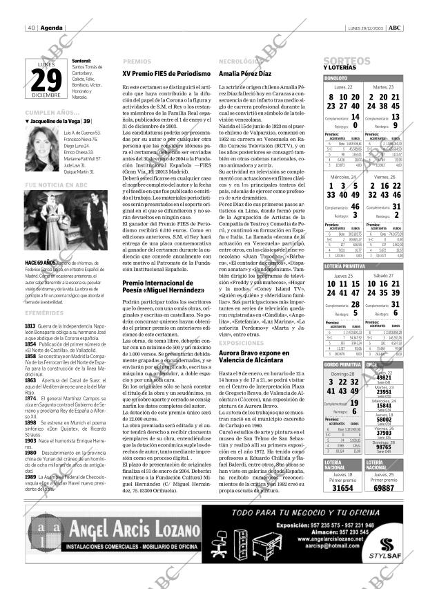ABC CORDOBA 29-12-2003 página 40