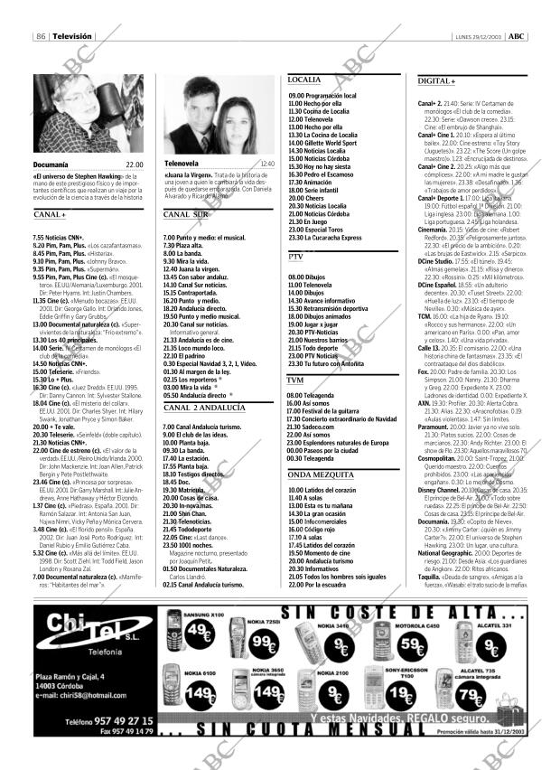 ABC CORDOBA 29-12-2003 página 86