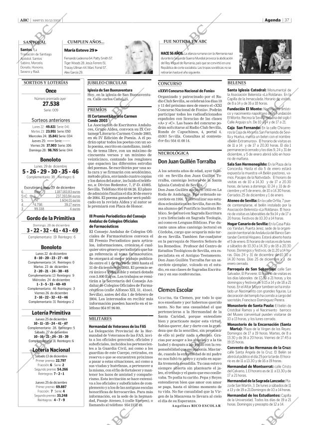 ABC SEVILLA 30-12-2003 página 37