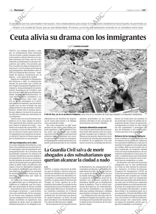 ABC MADRID 03-01-2004 página 18