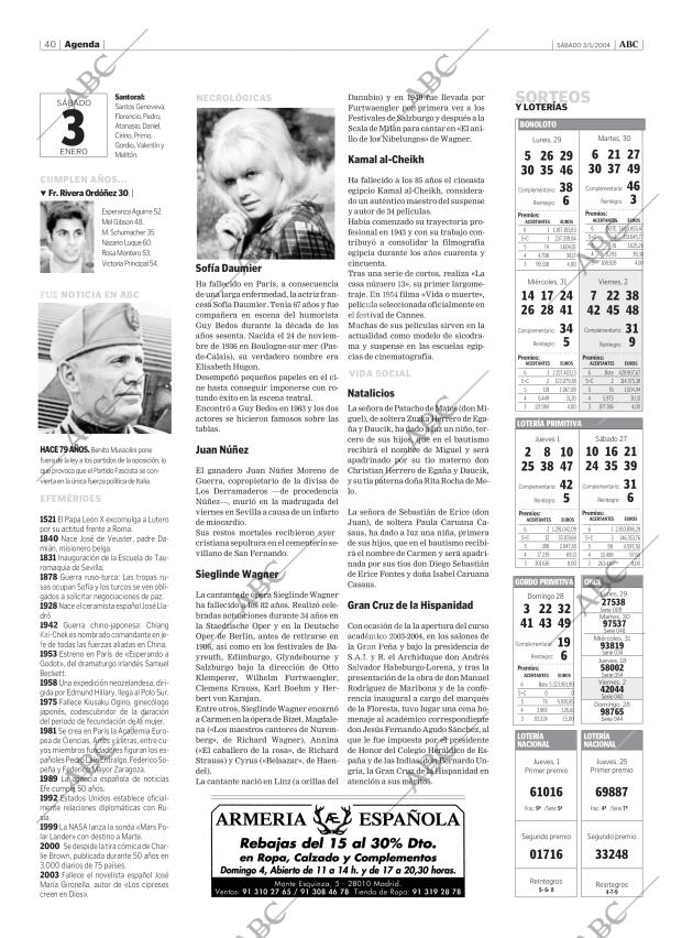ABC MADRID 03-01-2004 página 40
