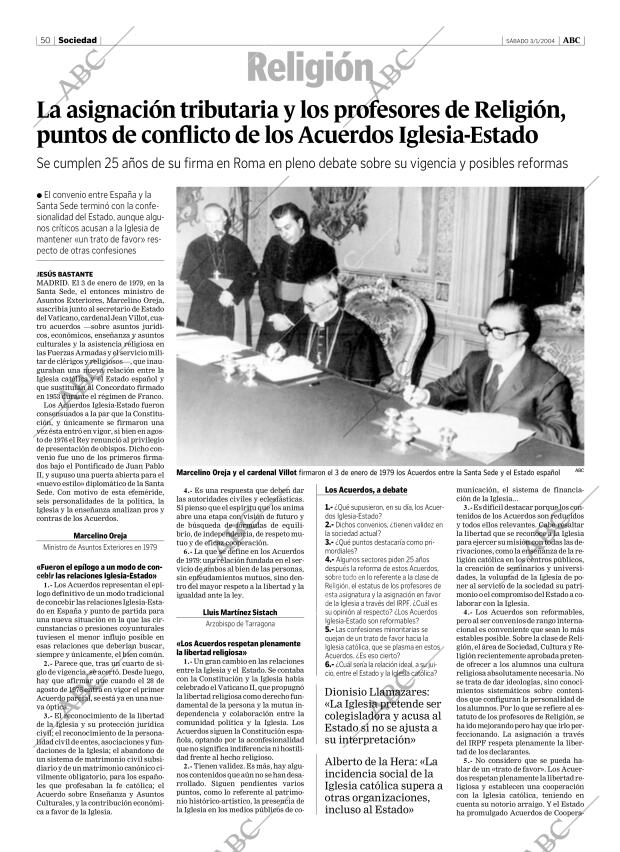 ABC MADRID 03-01-2004 página 50