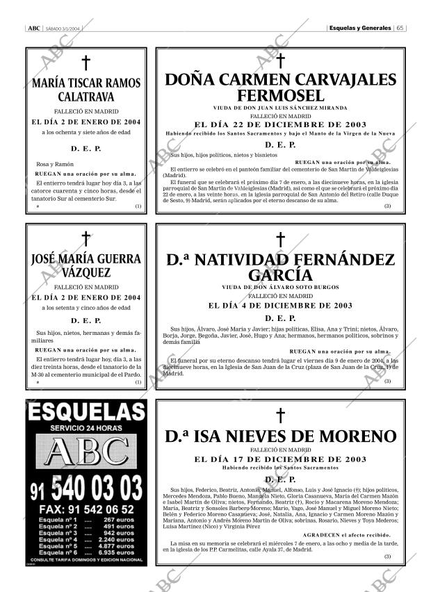 ABC MADRID 03-01-2004 página 65