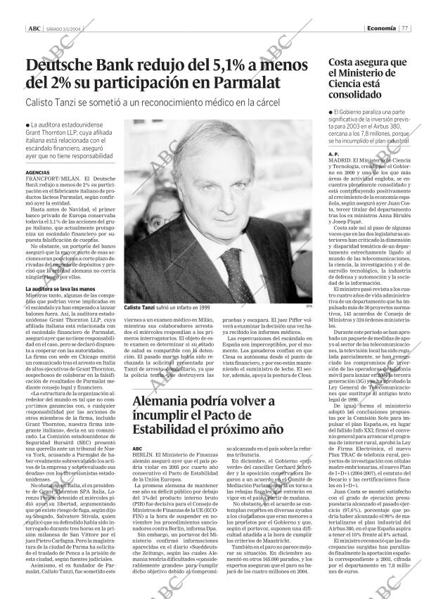 ABC MADRID 03-01-2004 página 77
