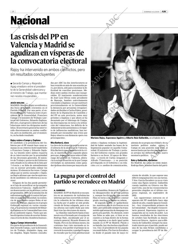 ABC MADRID 04-01-2004 página 14