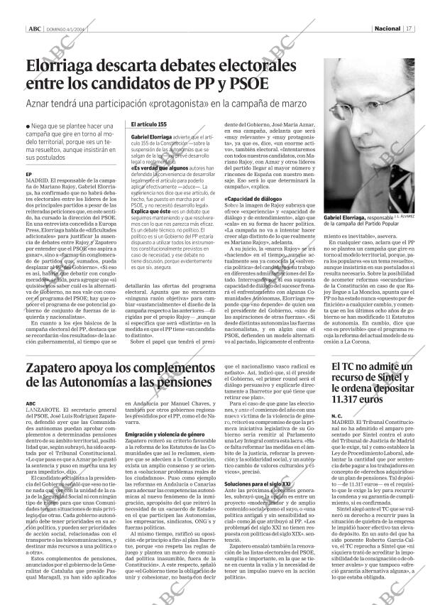 ABC MADRID 04-01-2004 página 17