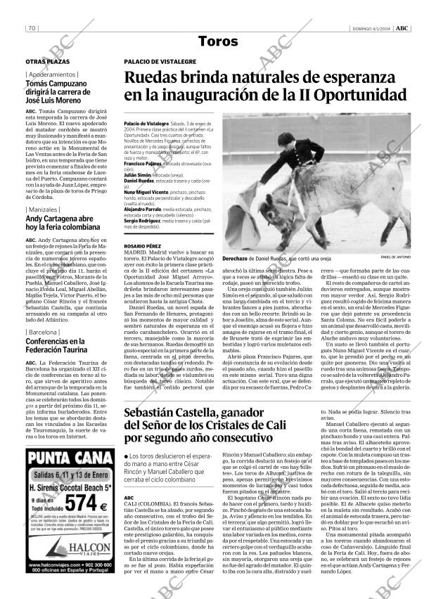 ABC MADRID 04-01-2004 página 70